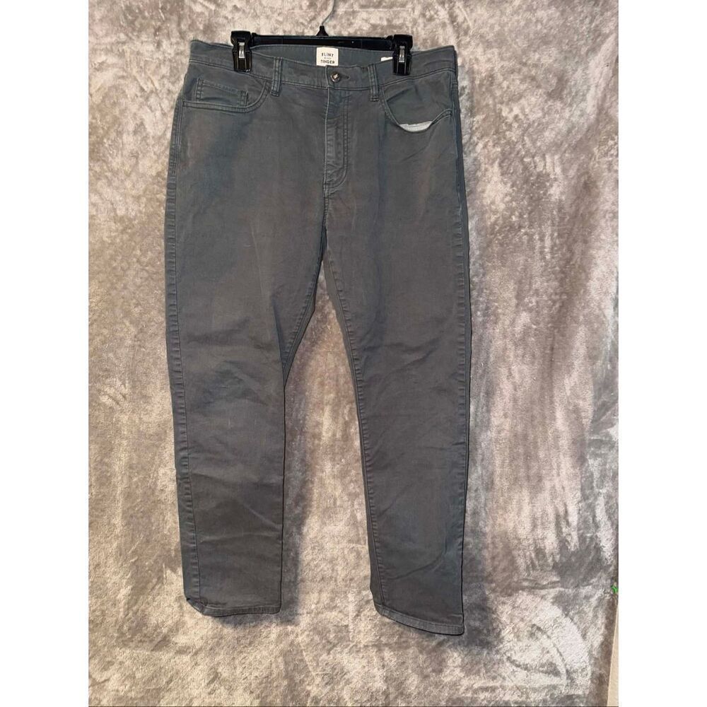 Flint and tinder charcoal slim fit straight leg jeans size 34/30 #749